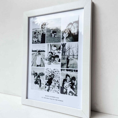 6 or 9 Photo Collage Print With Frame - For Him