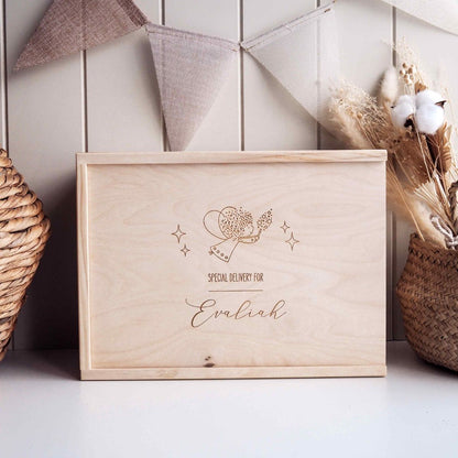 Personalised Wooden Christmas Keepsake Box - Angel Fairy