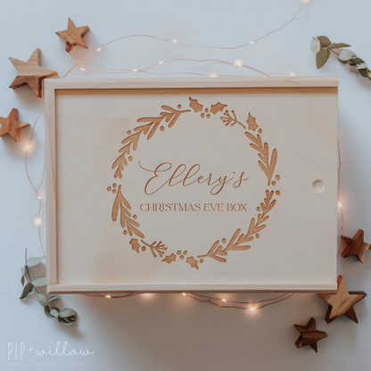 Personalised Wooden Christmas Keepsake Box