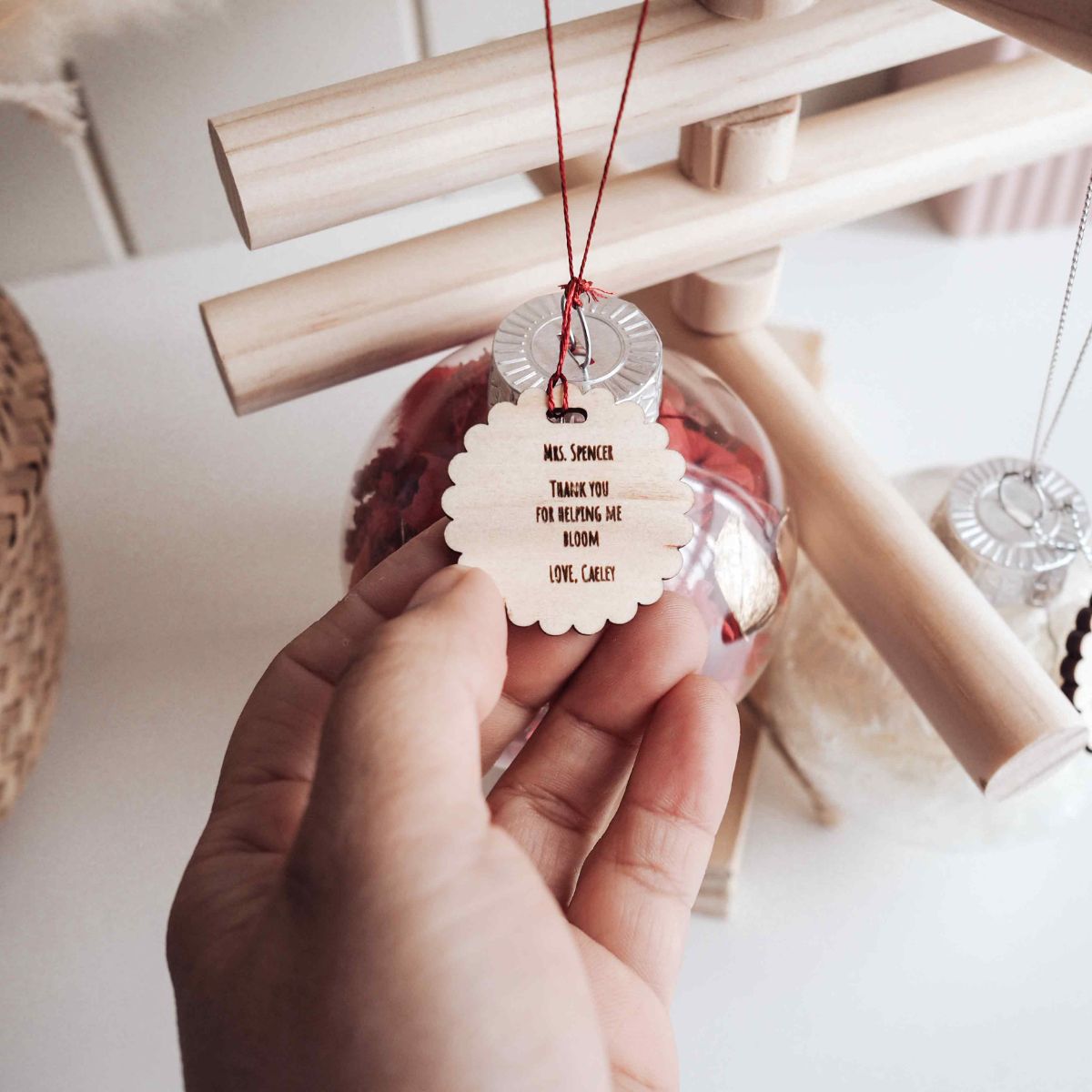 Personalised Dried Floral Baubles