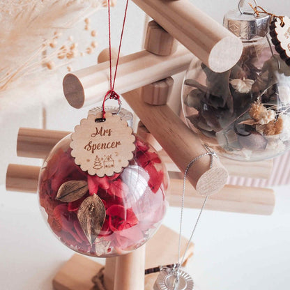 Personalised Dried Floral Baubles