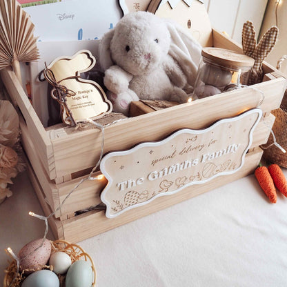 Large  Easter Crate - Wavy Design