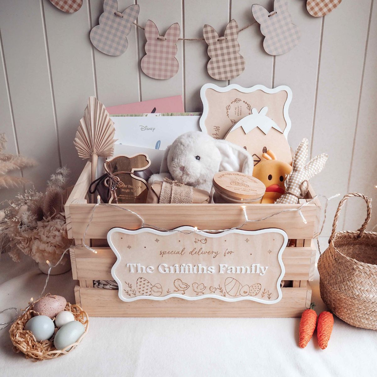 Large  Easter Crate - Wavy Design