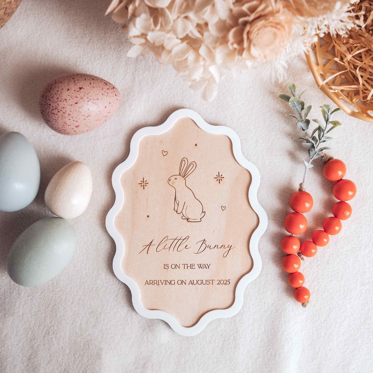 Baby Announcement Plaque - Easter Bunny