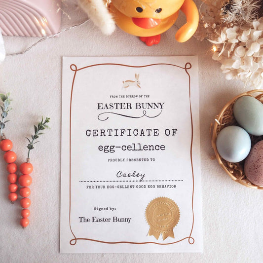 Easter Bunny Certificate