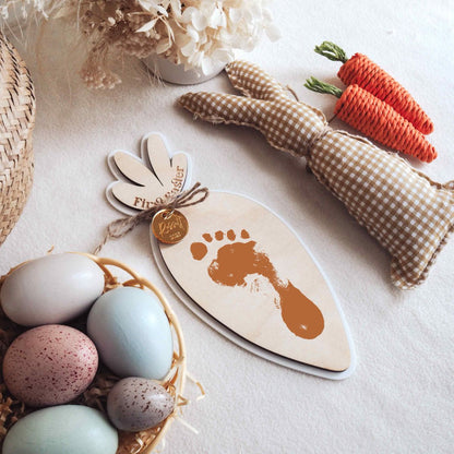 First Easter Footprint plaque - Carrot Design