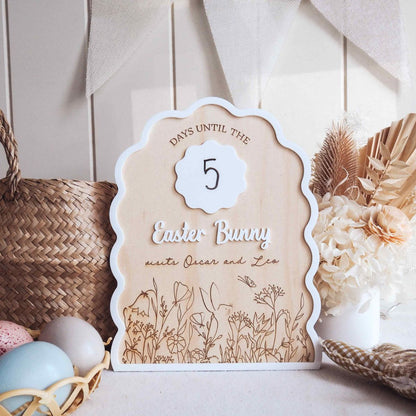 Easter Countdown Plaque - Wavy Design