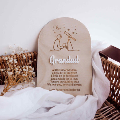 Grandfather Definition Arch Plaque