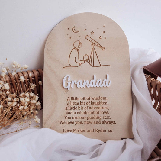 Grandfather Definition Arch Plaque