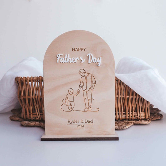 Happy Father's Day Plaque (Girl Dad or Boy Dad)