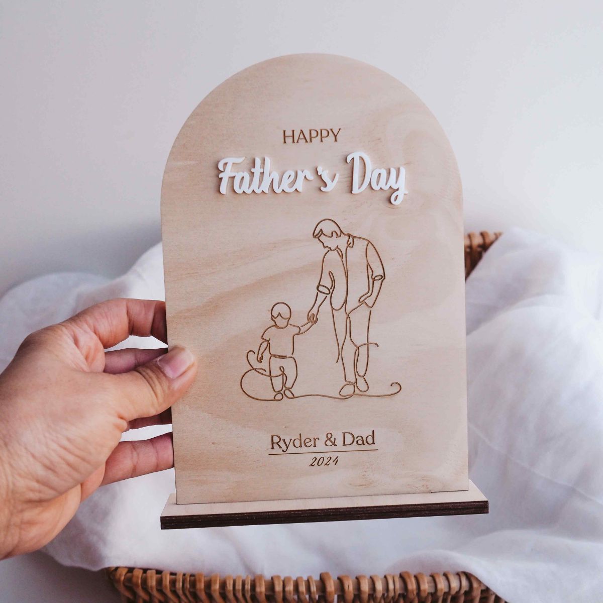 Happy Father's Day Plaque (Girl Dad or Boy Dad)