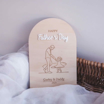 Happy Father's Day Plaque (Girl Dad or Boy Dad)