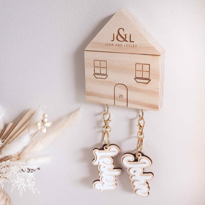 House-Shaped Couple Key Holder