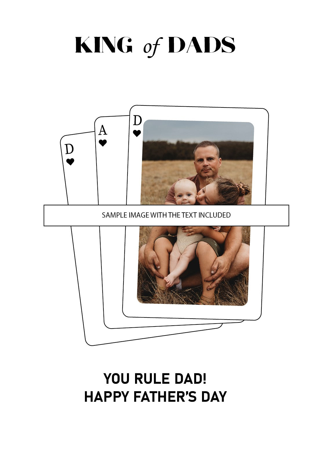 DIGITAL DOWNLOAD - King of Dads Poker Card