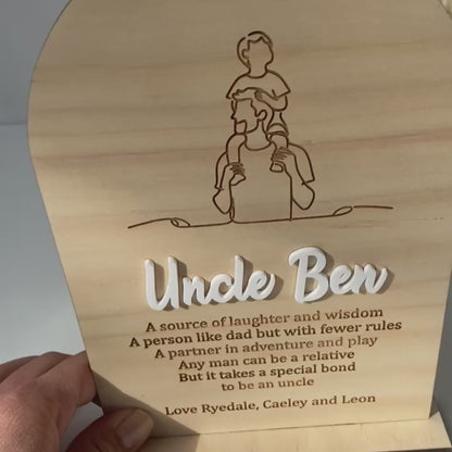 Uncle Definition Arch Plaque