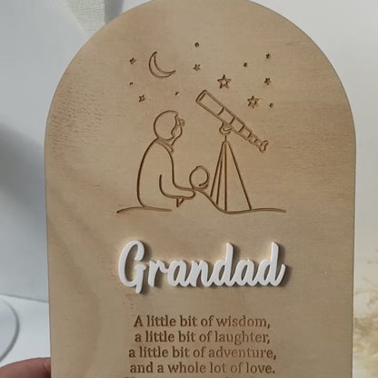 Grandfather Definition Arch Plaque