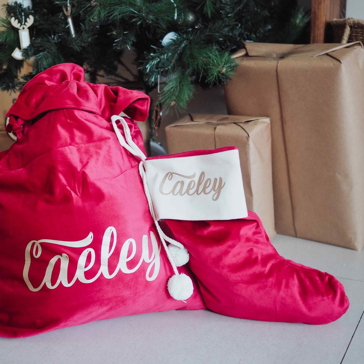 Personalised Christmas Stockings - Velvet