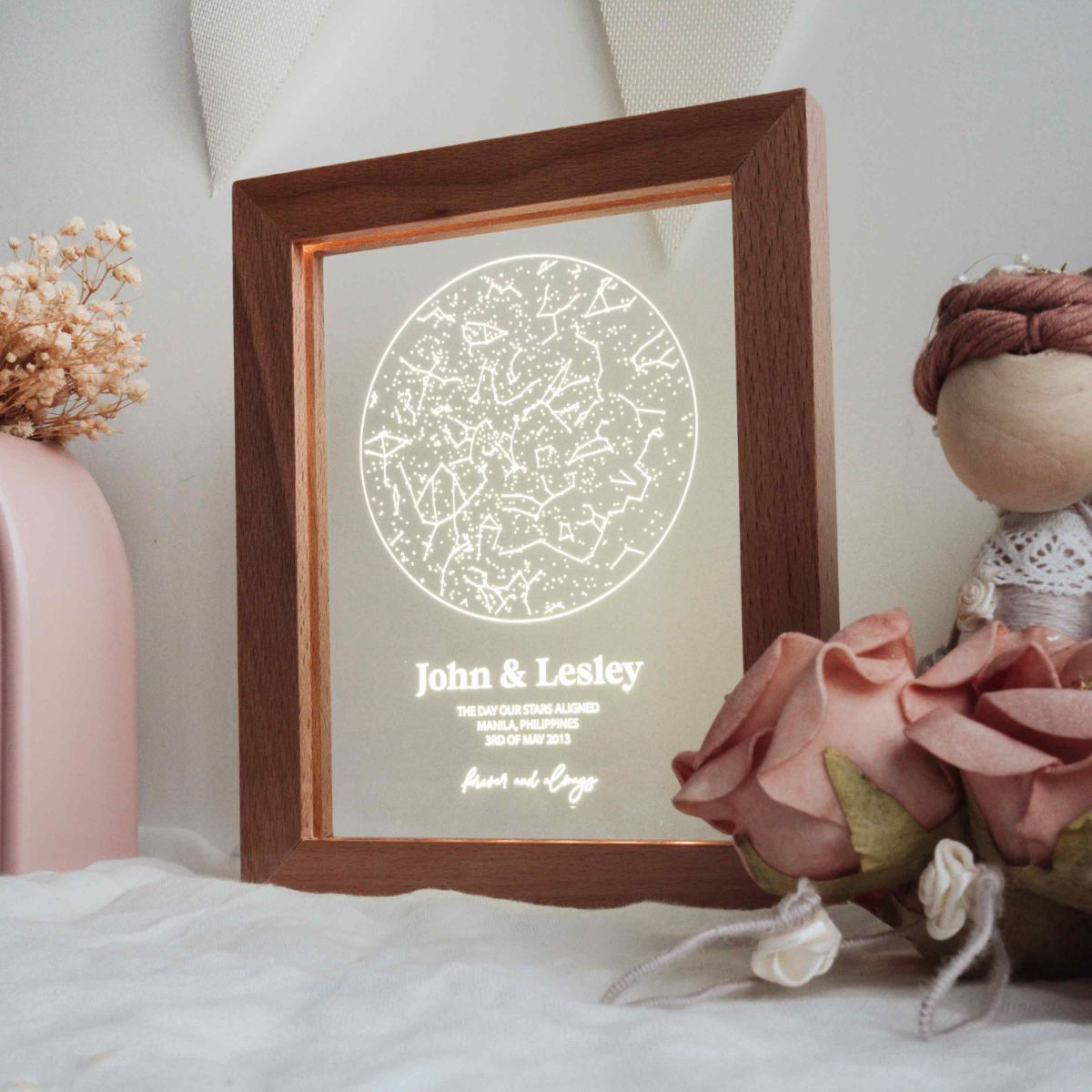 Personalised Constellation Star Map Light Frame