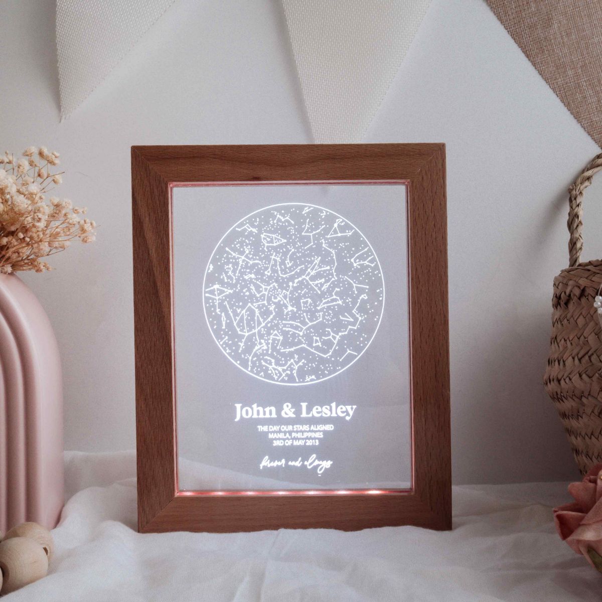 Personalised Constellation Star Map Light Frame